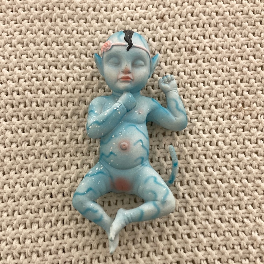 Blue Fantasy Creature Figurine